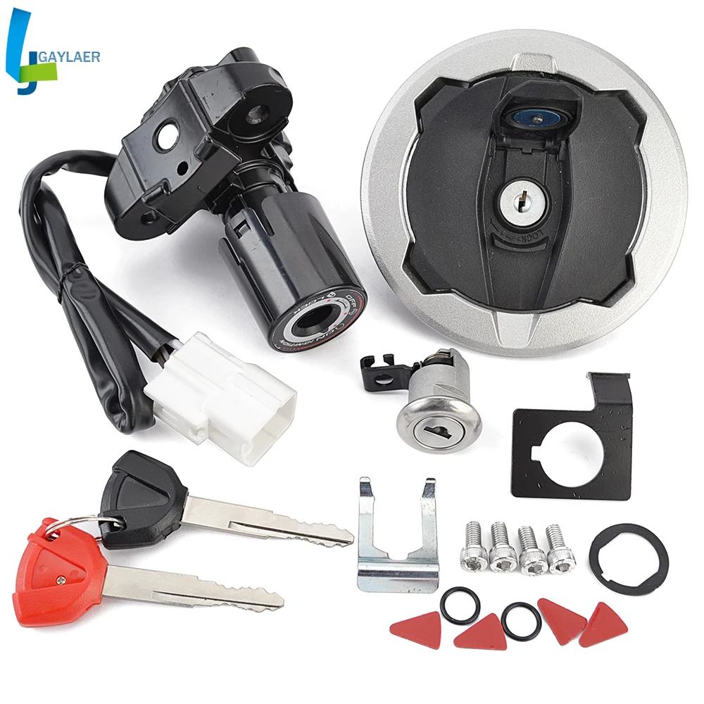 

Ignition Switch Fuel Gas Cap Seat Lock Set for Kawasaki EX400 Ninja 400 ABS ER400 Z400 27048-5216 27005-0670 51049-0735