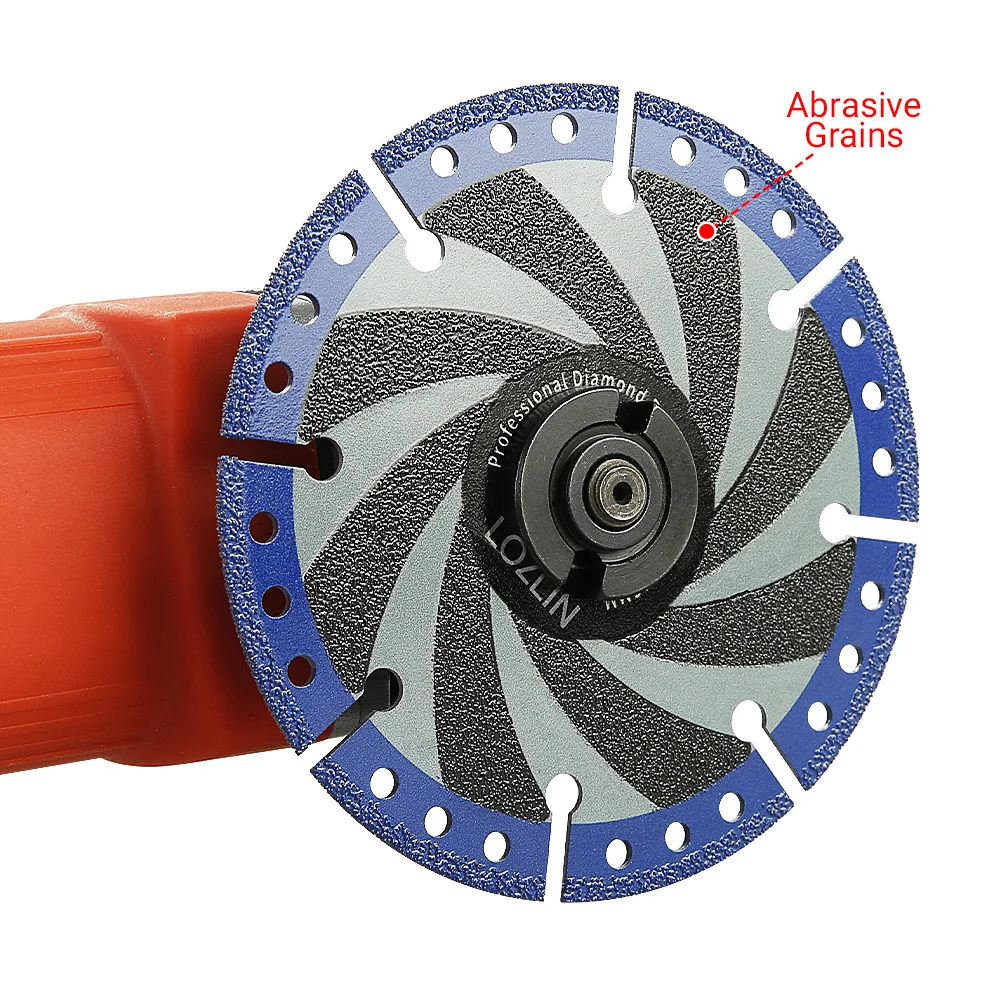 LOZLIN 115mm 125mm Diamond Demolition Saw Blade All Purpose Cutting Disc Vacuum Brazed for Metal Rebar Steel PVC Stone Concrete - view 4