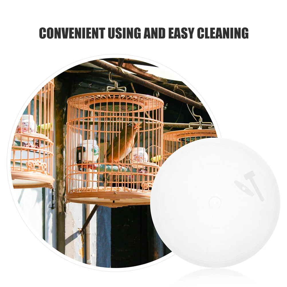 

5pcs Bird Litter Replacement Sturdy Plastic Leakproof Odor Resistant Easy Clean Round Tray For Parakeet Cage Accessories Small