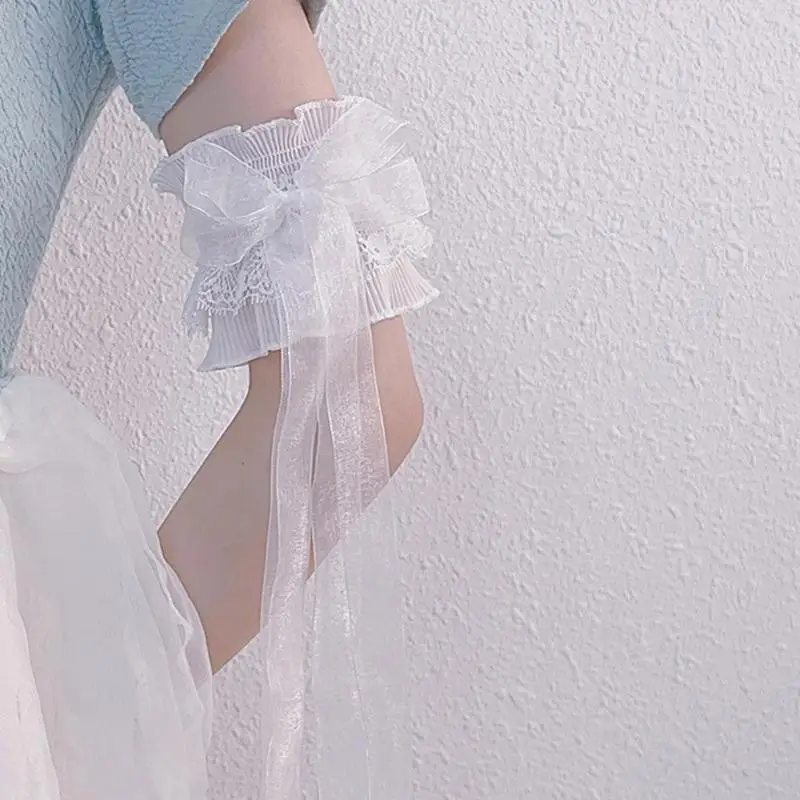 652f BRAC SLUVE RUFLE FLORAL ELACE ELÁSTICA