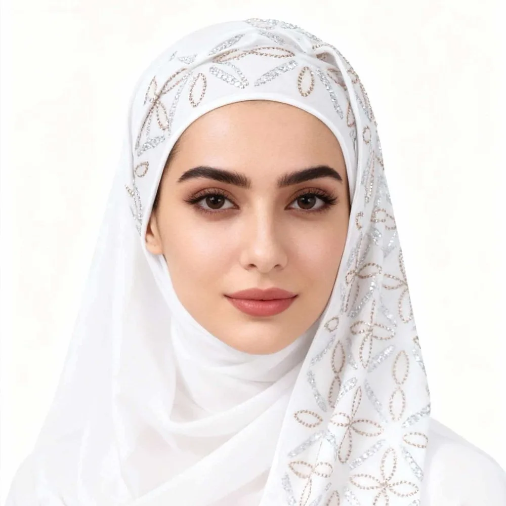 

New Chiffon Muslim Instant Turban Solid Color Full Cover Turbans Head Breathable Islamic Headscarf