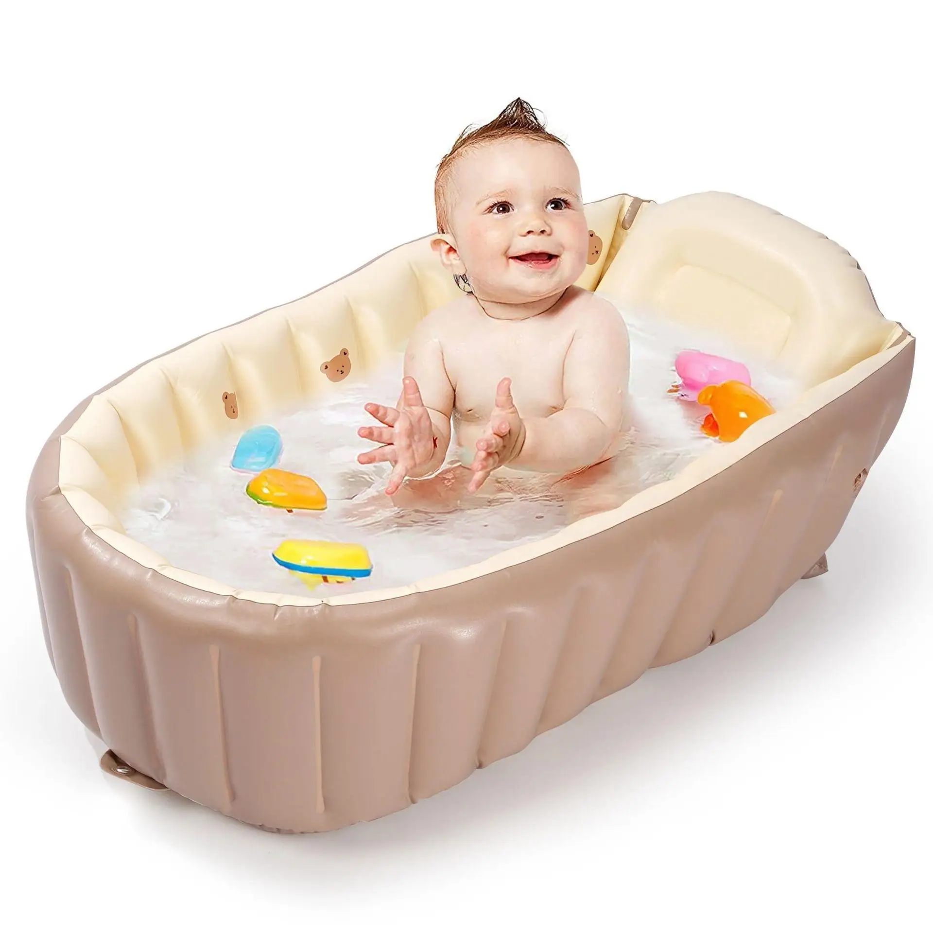 

Baby portable shower basin, baby shower basin, household use, children can sit and lie down, foldable bathtub, inflatable bath b