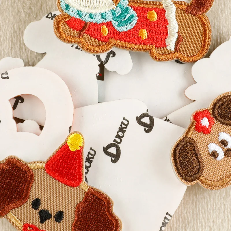 12 Stück Hunde-Aufnäher zum Aufbügeln auf Kleidung, bestickte Jacken, selbstklebende Tier-Aufnäher für Kinder, zum Aufnähen, viele niedliche Aufkleber für Stoffe – Detail 7