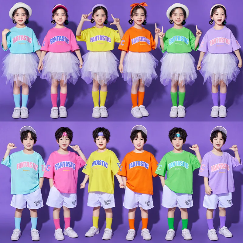 

Детский комплект для выступлений: юбка и топ для начальной школы, форма для спортивных мероприятий, костюм для девочки на 1 июня