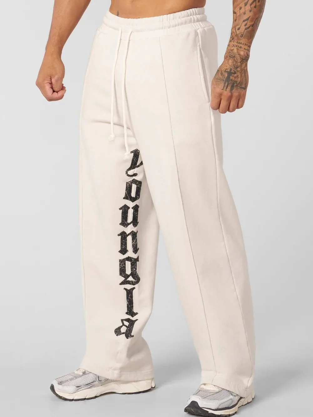 2025 سراويل رياضية عصرية للشباب أمريكية تعاونية أنيمي ركض قطن تيري طباعة سراويل تقليدية واسعة الساق سراويل الهيب هوب للشارع #6