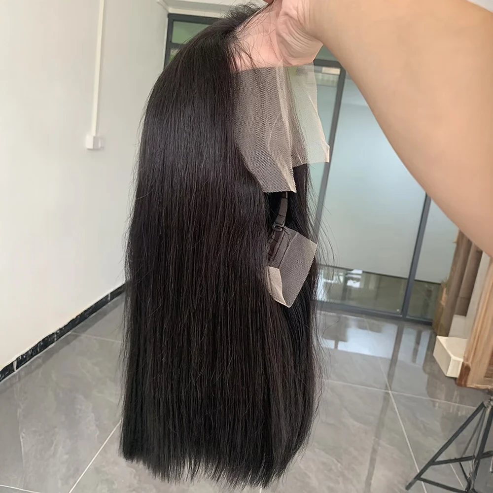 13x6 HD Lace Frontal Short Bob Wig Bone Straight Lace Front Wig Double Drawn Human Hair Wigs Preplucked Real 250 Density Natural Hairline Human Hair Wig 3 Days Delivery