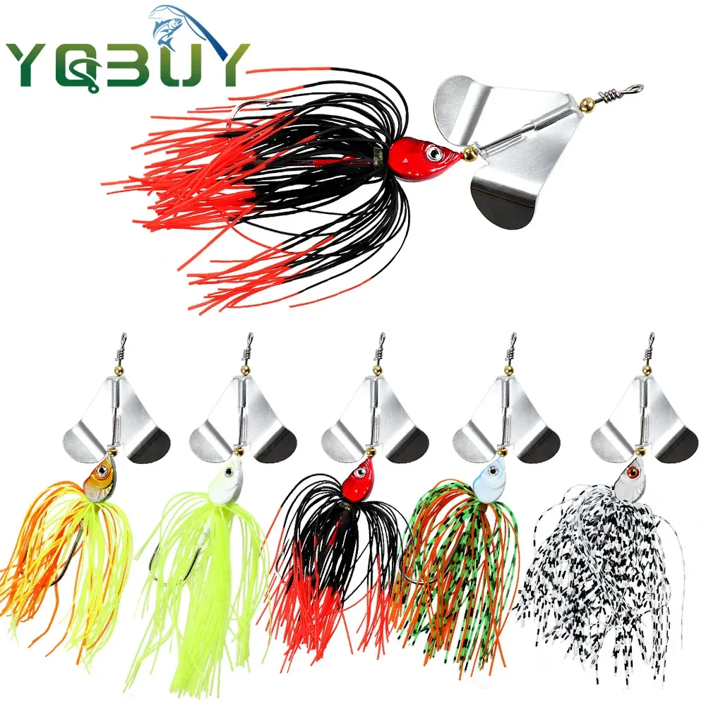 Spinnerbait Fishing Lures 9cm/14g Bass Fishing Buzzbait Multicolor Bass Trout Salmon Metal Spinner Baits Swim Jigs