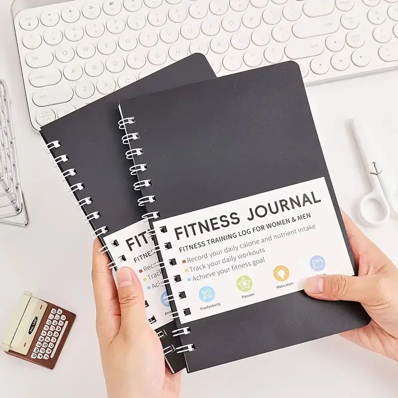 Daily Exercise and Nutrition Plans Notebook 32 Sheets Spiral Fitness Journal Notebooks Writing Pads Office School Supplies