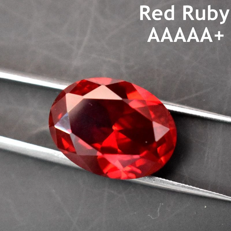 Luxury Red Ruby Natural Mined 13x18mm 15.0Cts Sri-Lanka AAAAA+ Pigeon Red Ruby Oval Cut VVS Loose Gem For Jewelry Making