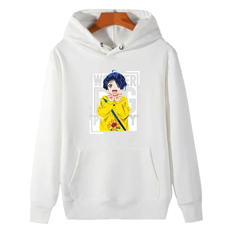 Wonder Egg Priority Ai Ohto Anime Graphic Hoodie Black Pullover Sweatshirt Kangaroo Pocket Casual Unisex Anime Fan Streetwear Gift