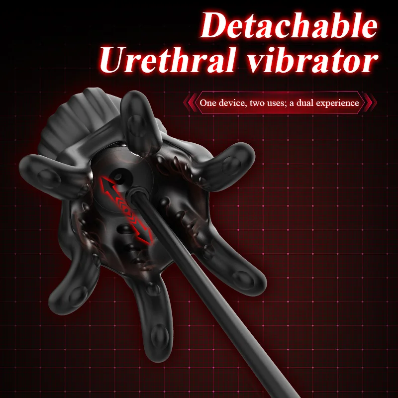 Masturbador Masculino Pulpo Copa De Avión Pene Masculino Vibrador Ejercitador Glande Masajeador Estimulador Placer Juguete Jugue view 2