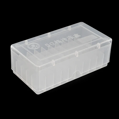 Imagen 2 del producto Caja de plástico portátil para Perfume, recipiente de almacenamiento con 50 rejillas y diámetro circular de 146mm, Fácil de diseñar, 52x77x12,5mm