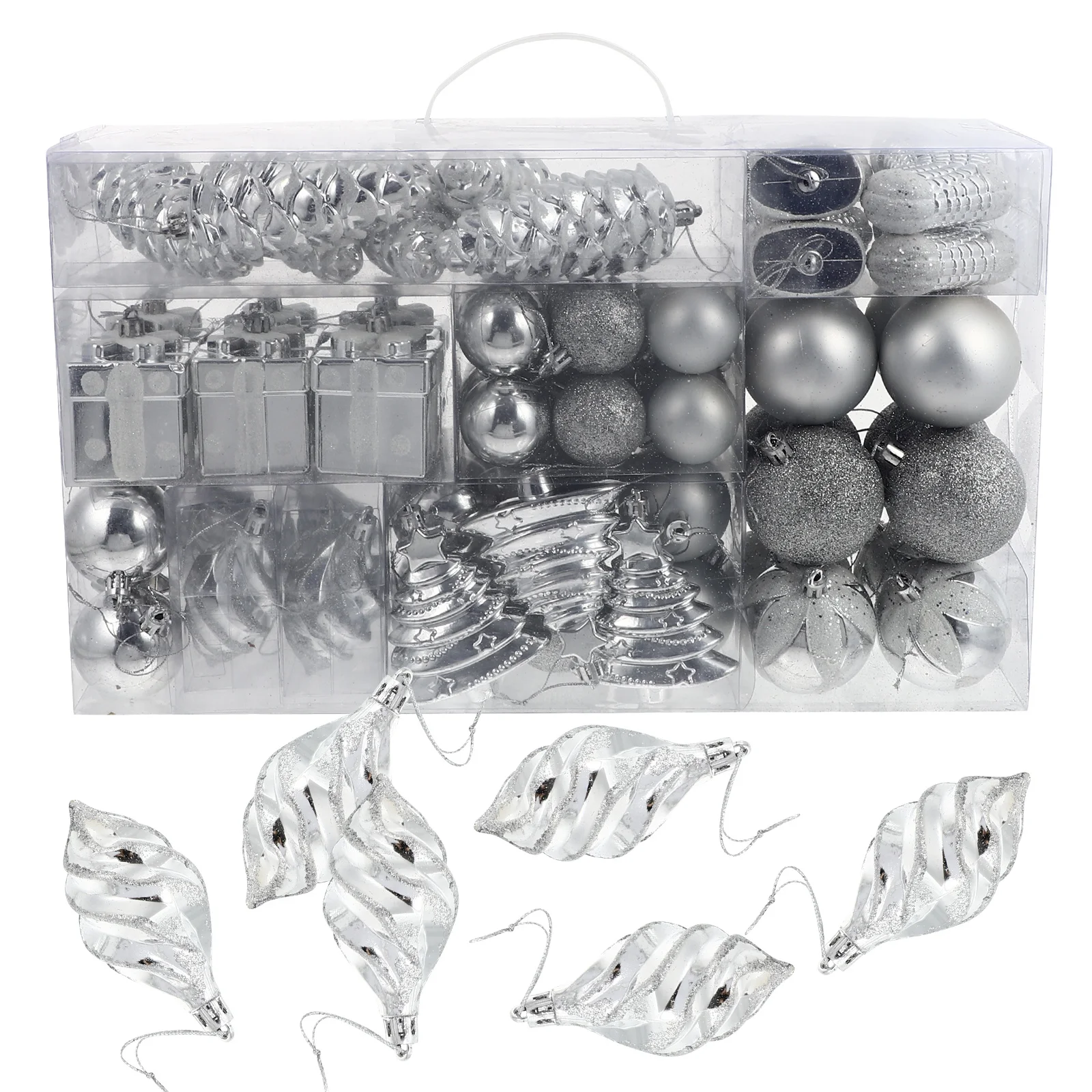 

72Pcs Colored Christmas Ball Decoration Xmas Tree Pendant Hanging Ornament Christmas Accessory Holiday Decor