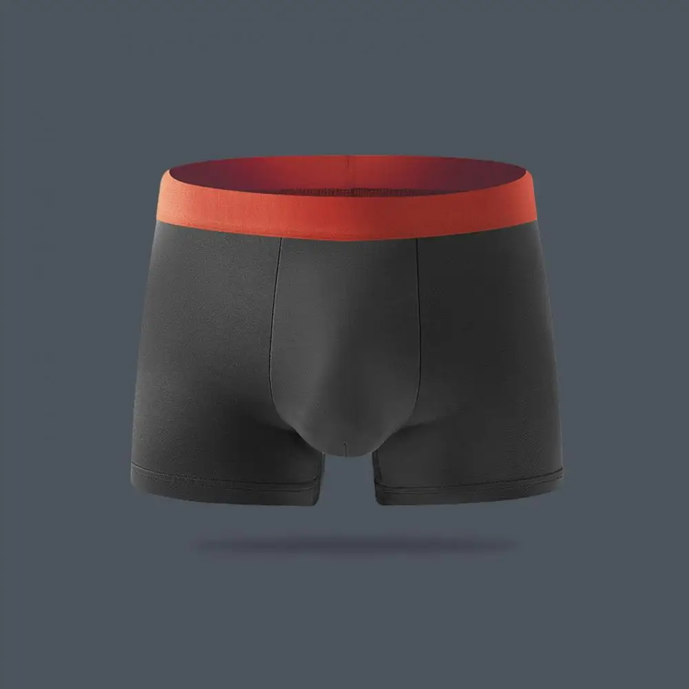 

High Elasticity Boxers Men Boxer Underwear Men's Patchwork Color U-convex Boxer Briefs with High Elasticity for Comfort