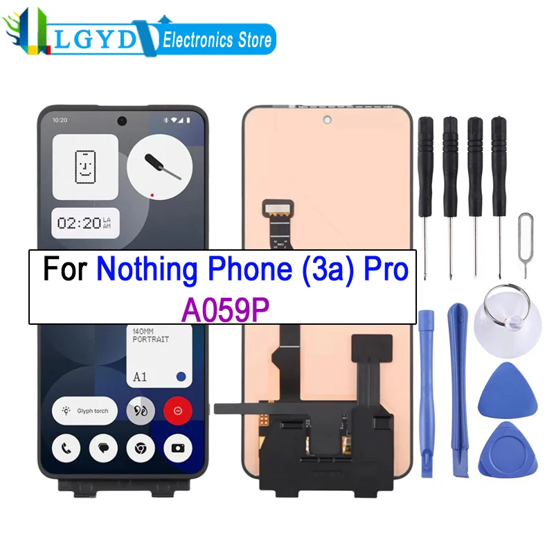 6.77'' A059P AMOLED LCD Screen For Nothing Phone (3a) Pro A059P 5G Phone LCD Display Touch Screen Replacement Part
