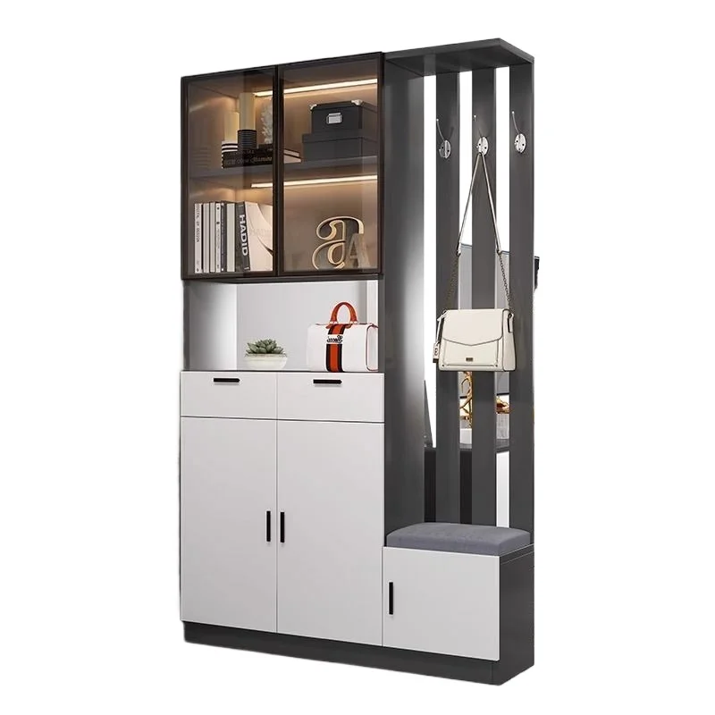 

Italian light luxury entrance cabinet shoe cabinet integrated modern simple living room screen entrance partition cabinet sho