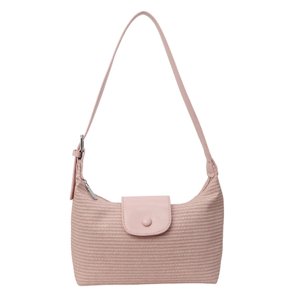 Bolso de hombro grande con correa ajustable para mujer, bolsa de viaje tejida para vacaciones, Verano