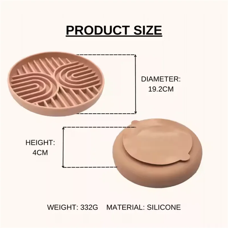 1pc Silicone Pet Slow Feeder Mat, Non-slip Dog Licking Pad WithSuction Cup, Pet Placemat For Dog Anxiety Relief