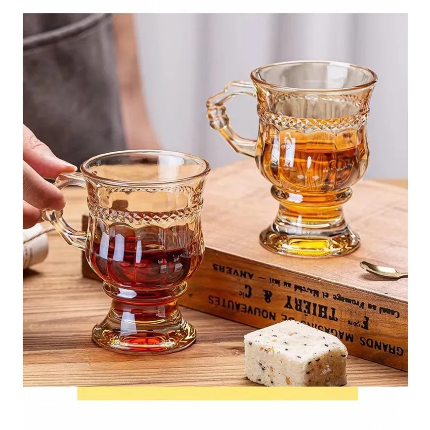 Retro Sensory Small Wine Glass 150ml - Set of 18 Brown Sake Cups Cocktail glasses Espresso mug Cups with lids Chalice Flask Nana