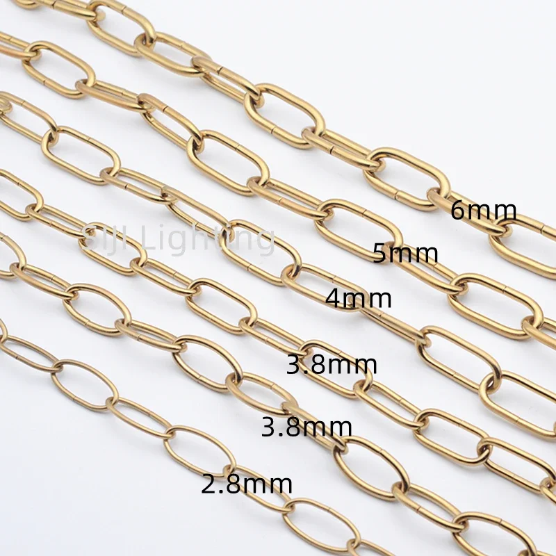 Vintage Lamp Chains Crystal Light Top Chain Metal Iron Drag Chains Chain Copper Color Chains Load Bearing Anti-rust Chain