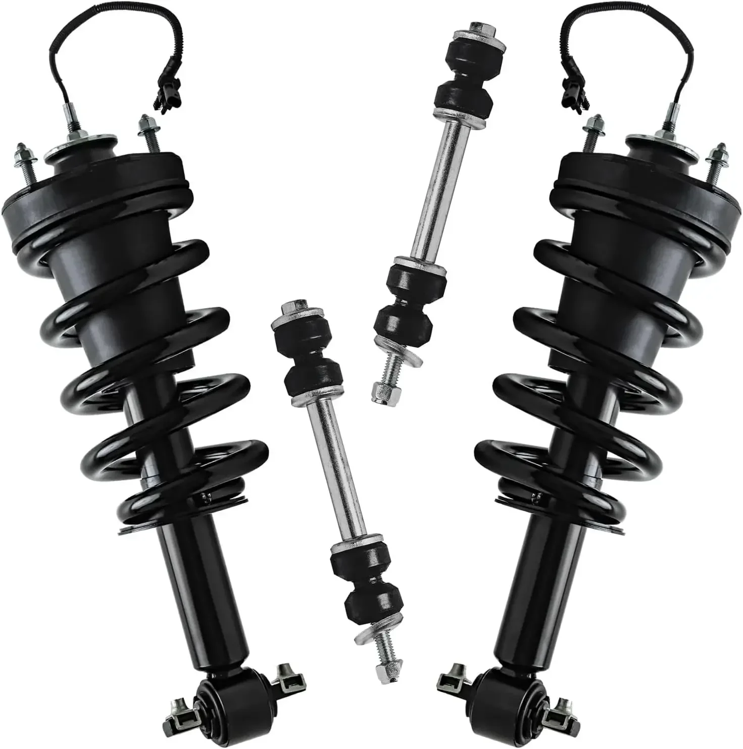 4pc Front Struts Kit for Chevy Silverado Sierra 1500 Tahoe Suburban Yukon XL Escalade ESV, 2 Sway Ba