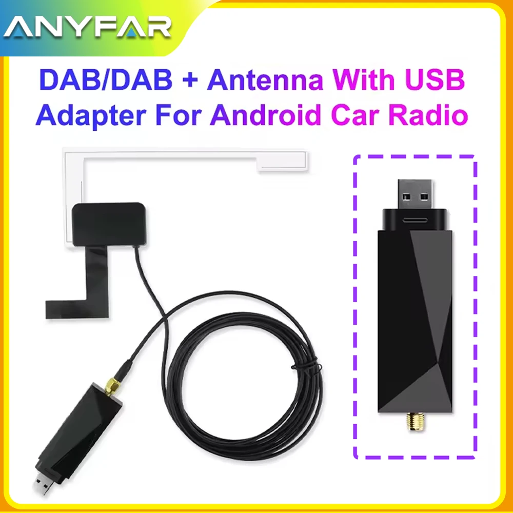 For Universal Car Accessories DAB + Antenna With USB Adapter Android Car Radio GPS Stereo Receiver Player
