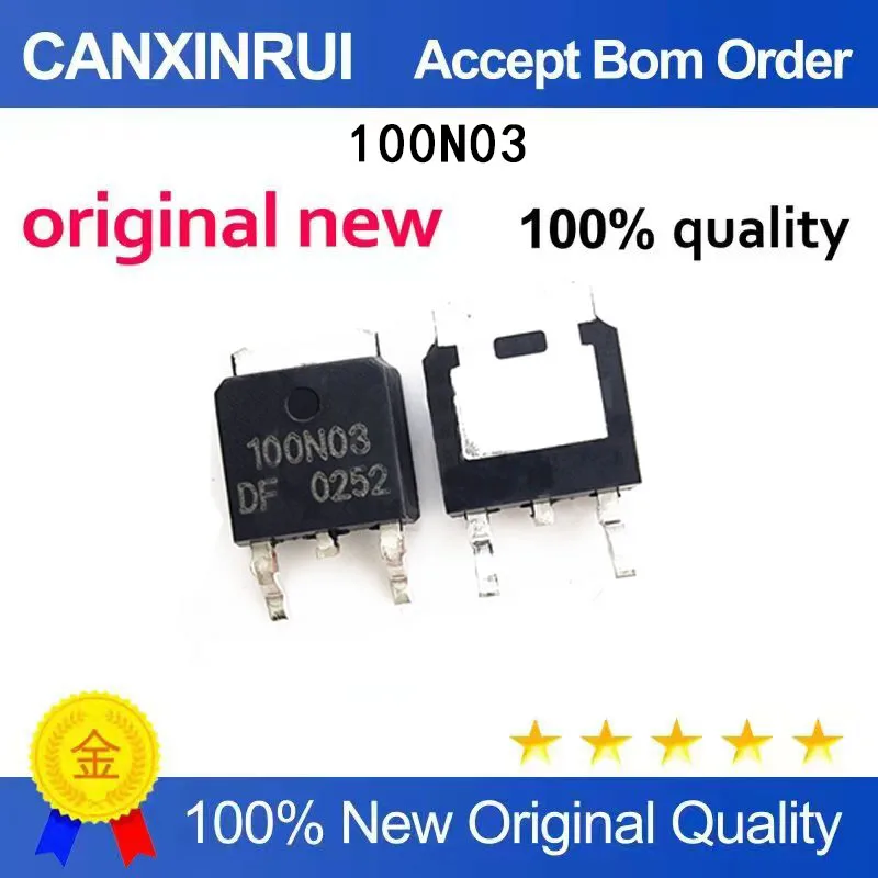 (5-100 Pieces)Brand new original 100N03 TO-252 MOSFET N-channel spot chip IC