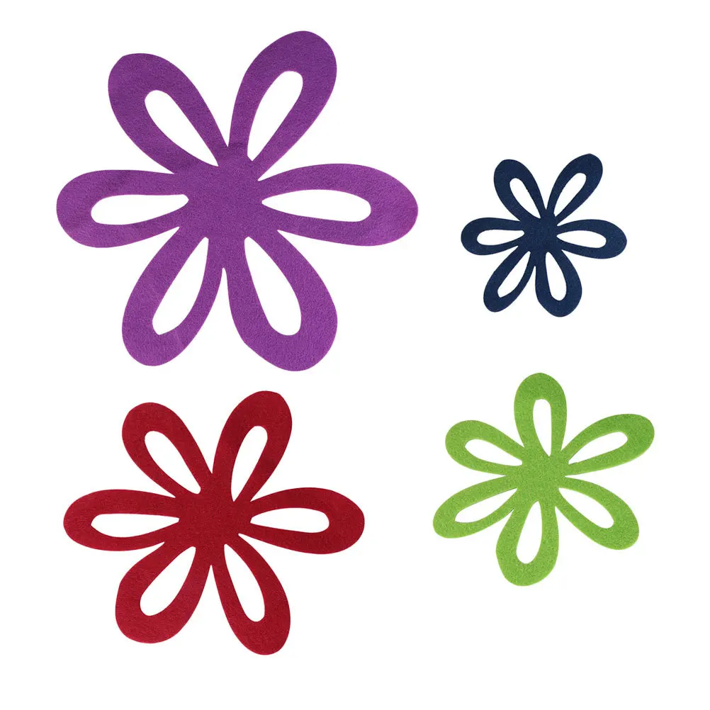 4 قطعة الحصير وعاء منحوتة شكل زهرة جوفاء مقاومة للحرارة عموم حماة طاولة طعام حماة منصات عزل المطبخ #4