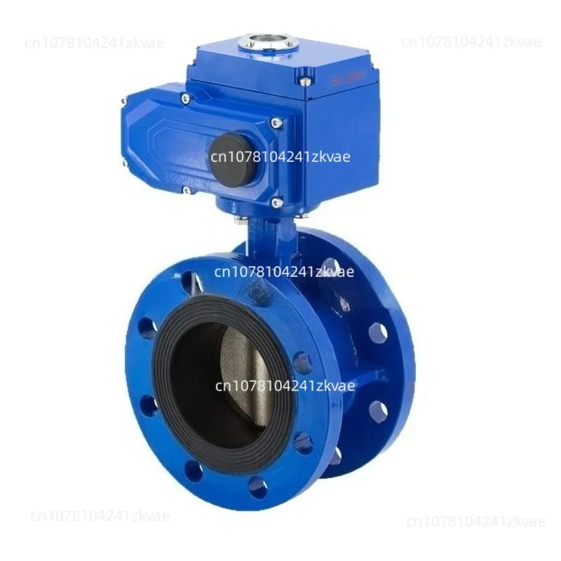 اثنين D941X-10-16Q-DN50-DN800 صمام فراشة ذو حواف كهربائية حديد الدكتايل EPDM 220V380V #1