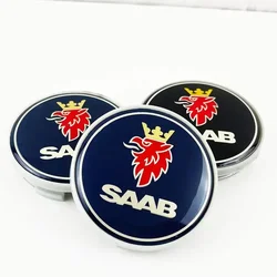 4pcs 63mm car hub center cover stickers for SAAB 93 9-3 900 9-5x body modification accessories tire decoration universal decals