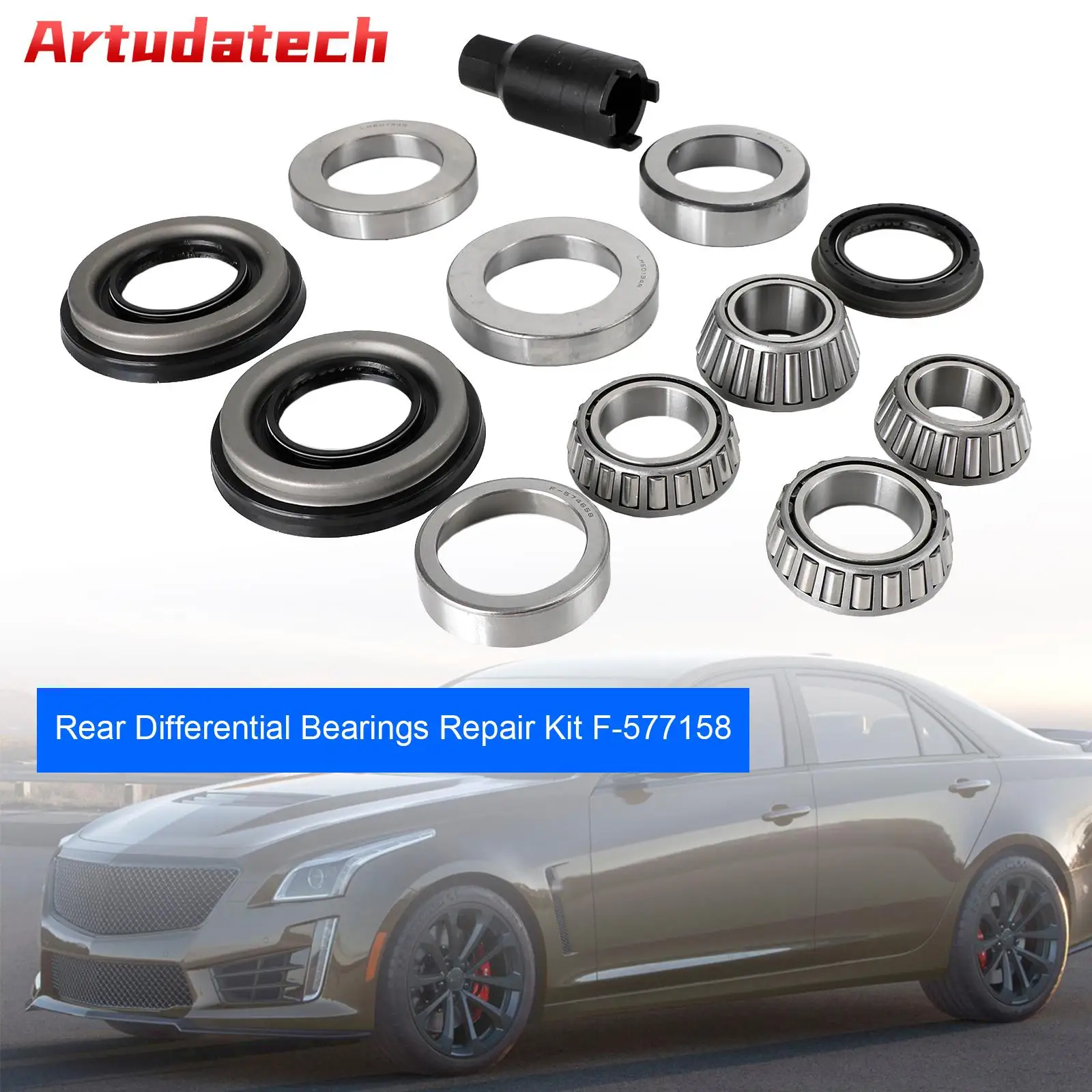 Artudatech Rear Differential Bearings Repair Kit F-577158 For Cadillac ATS CTS 2013-2019 Car Accessories