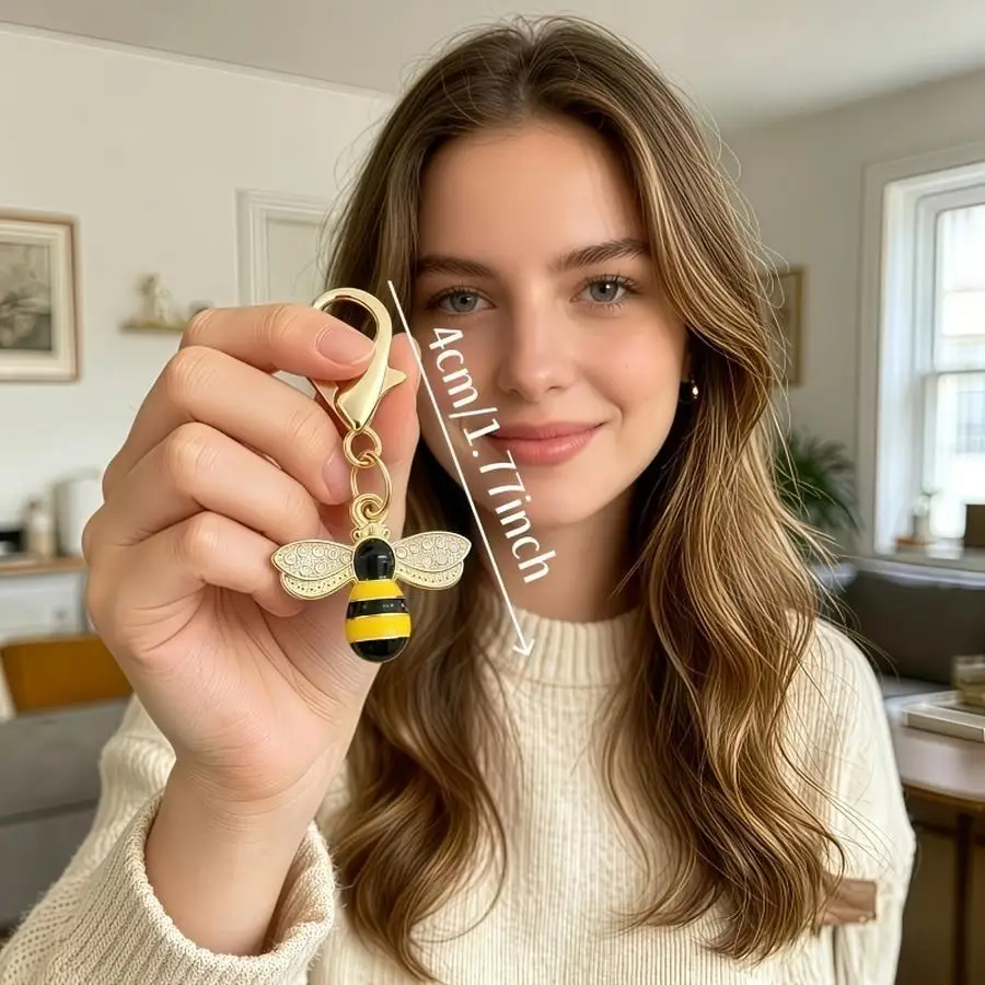 1/5/10/20/50/100pcs Bee Keychain, Perfect Fashion Gift for Best Friends And Family, Encouragement Gift, Fun Gift for Bee Lovers,