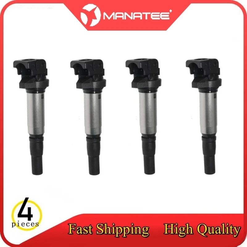 4 PCS Ignition Coil FOR BMW 1 E81 2006-2011 /3 E90 2004-2011/5 E60 2001-2010 FOR BMW X3 X5 X6 Z4 FOR CITROEN C4 2013 12137575010