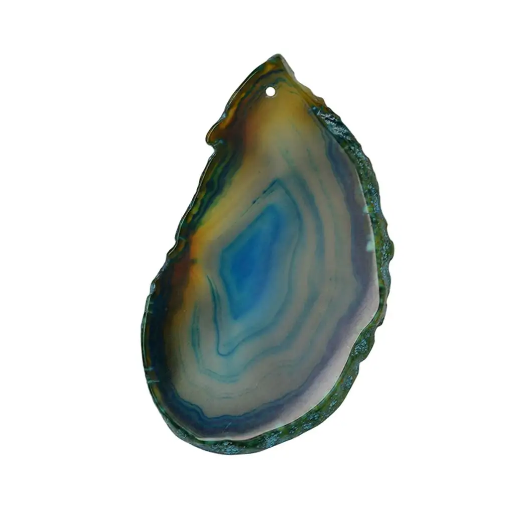 Multicolor Agate Pendant Slices Polished with Hole for Jewelry Making Findings and DIY Accessories