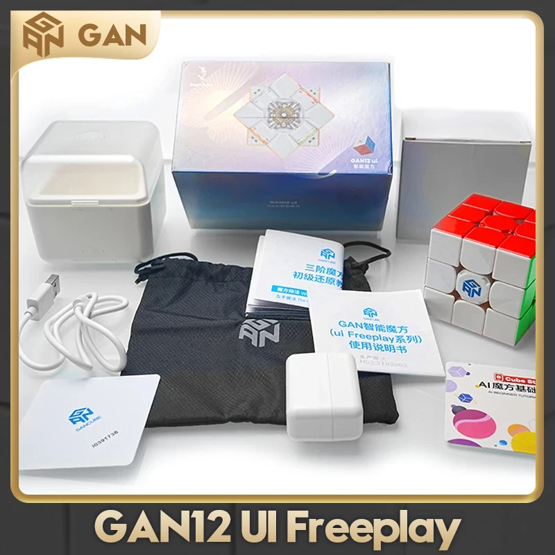 Gan 12Ui FreePlay 3x3 Magnetic Magic Intelligent cube Speed Cube Stickerless Professional Fidget Toys