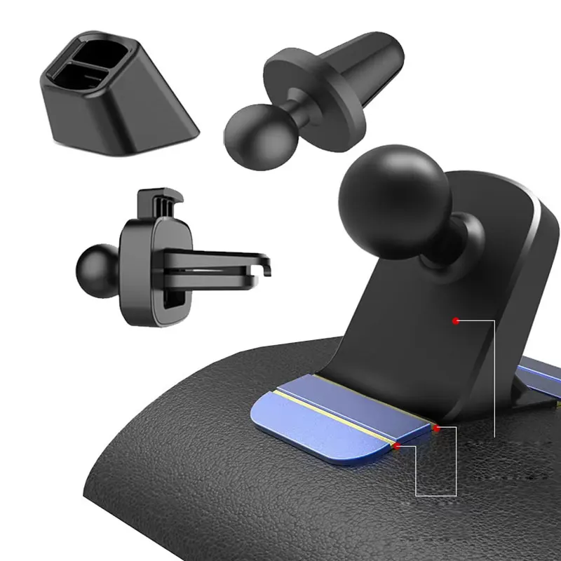 17mm Ball Head Base Portable Car Phone Holder Nti-skid Fixed Air Vent Stand Anti-skid Bracket Car Accessories Universal