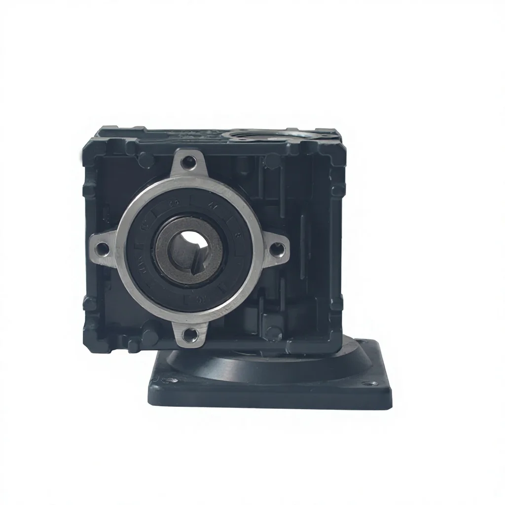 NMRV63 NMRV Worm Gear Speed Reducer 20:1 Ratio Flange Mounted 1400rpm Input 2HP 14-187rpm Output 50N.m Torque