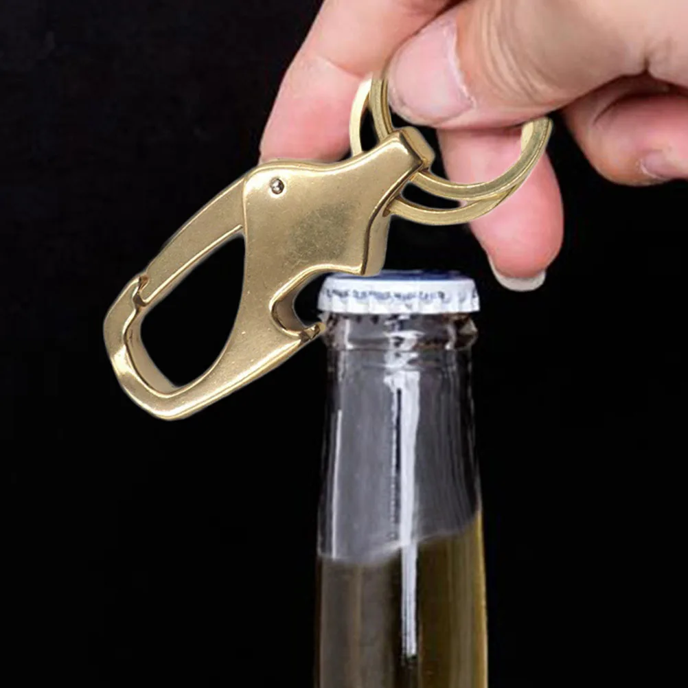 

Copper Bottle Opener Keychain Portable Practical Creative Design Beer Gadgets Outdoor Picnic Travel Kitchen Bar