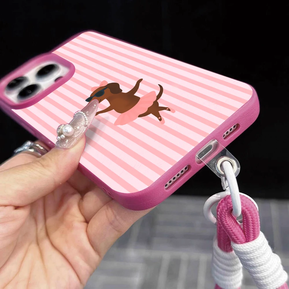 Gestreifte Ballett-Hund-Handyh – Phone Cases With Straps Bewertung und Preis