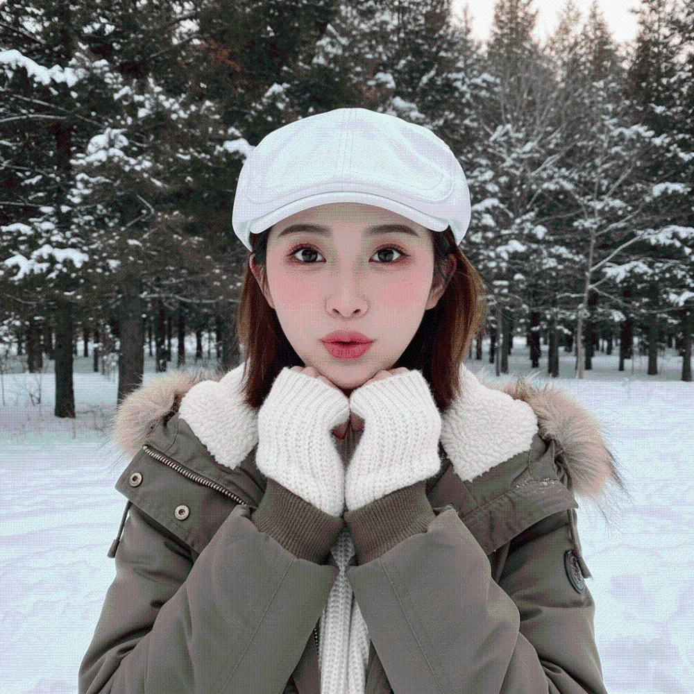 Painter Hat PU Leather Leather Beret British Style Retro Vintage Flat Cap Solid Color Soft Warmth Newsboy Hat Chilly Days