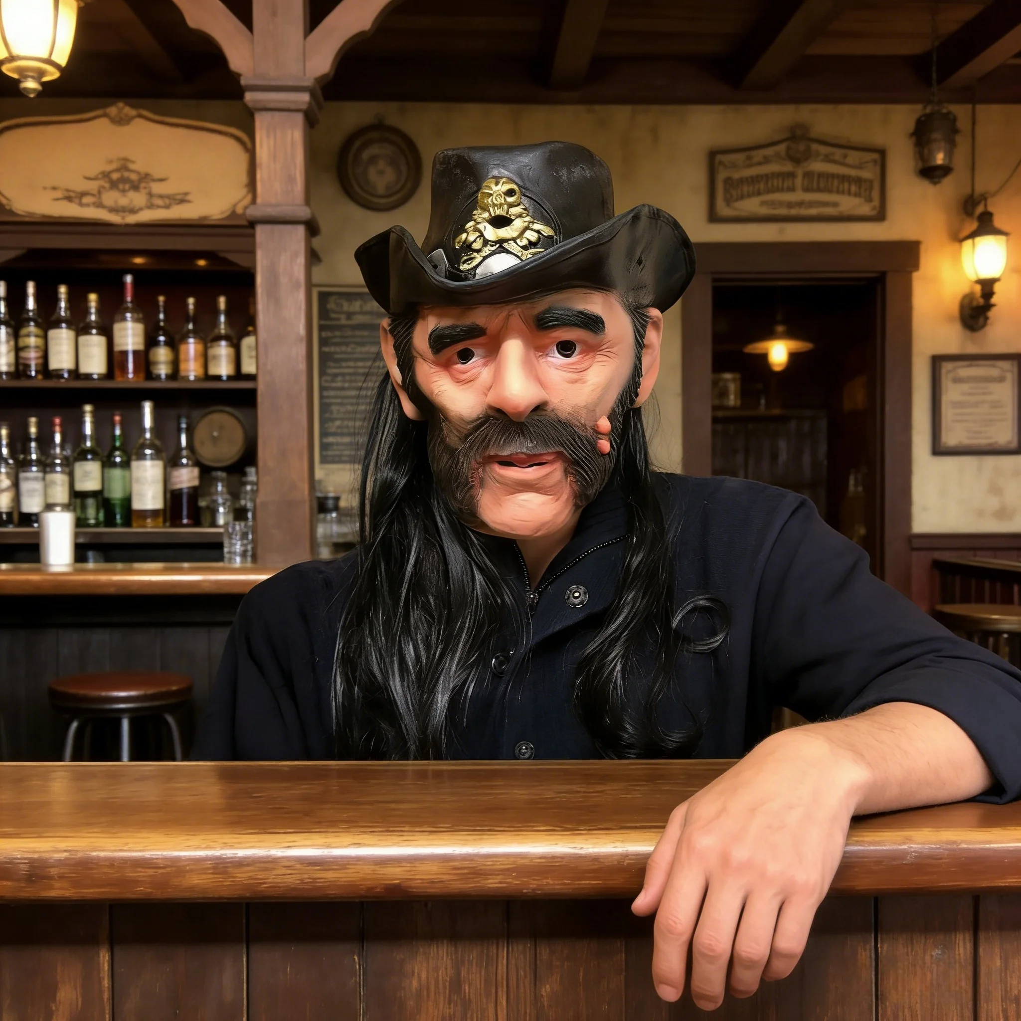 

Высокодетализированная маска-иконка Motorhead с тонкими чертами лица, латексная маска с прикрепленными волосами и шапкой для Хэллоуина и косплея, размер M