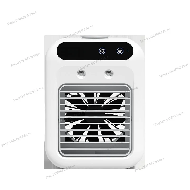 For Household Small Air Conditioning Fan Portable Refrigeration Fan Mini Humidification Spray Cooler Desktop Electric Fan