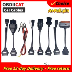 8pcs Full Set Car Cables Truck Cables Set For TCS PRO Plus/d150/MVD/Multidiag Pro OBD2 Cable Connectors