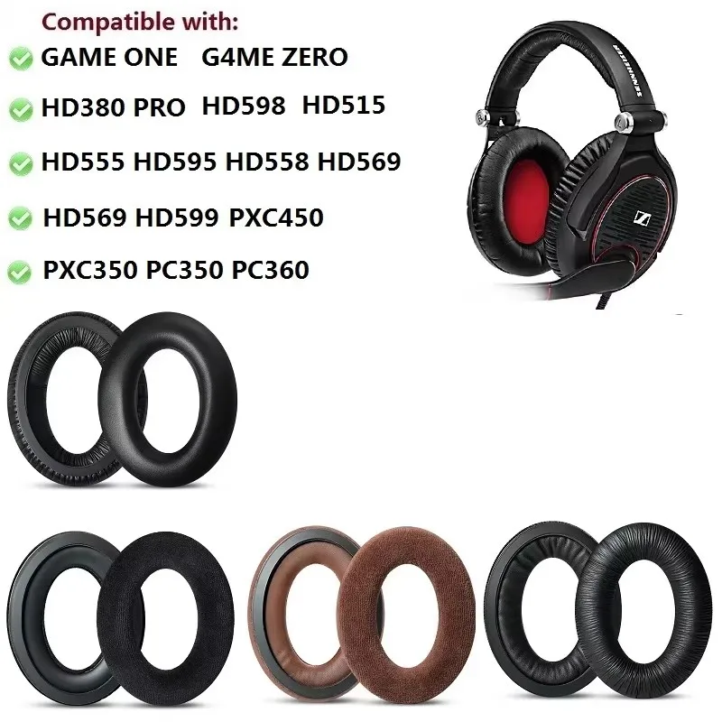 Амбушюры для Sennheiser Game one G4ME ZERO HD380 PRO HD598 HD558 PXC450 PC360, чехлы для наушников, амбушюры, подушки для ушей