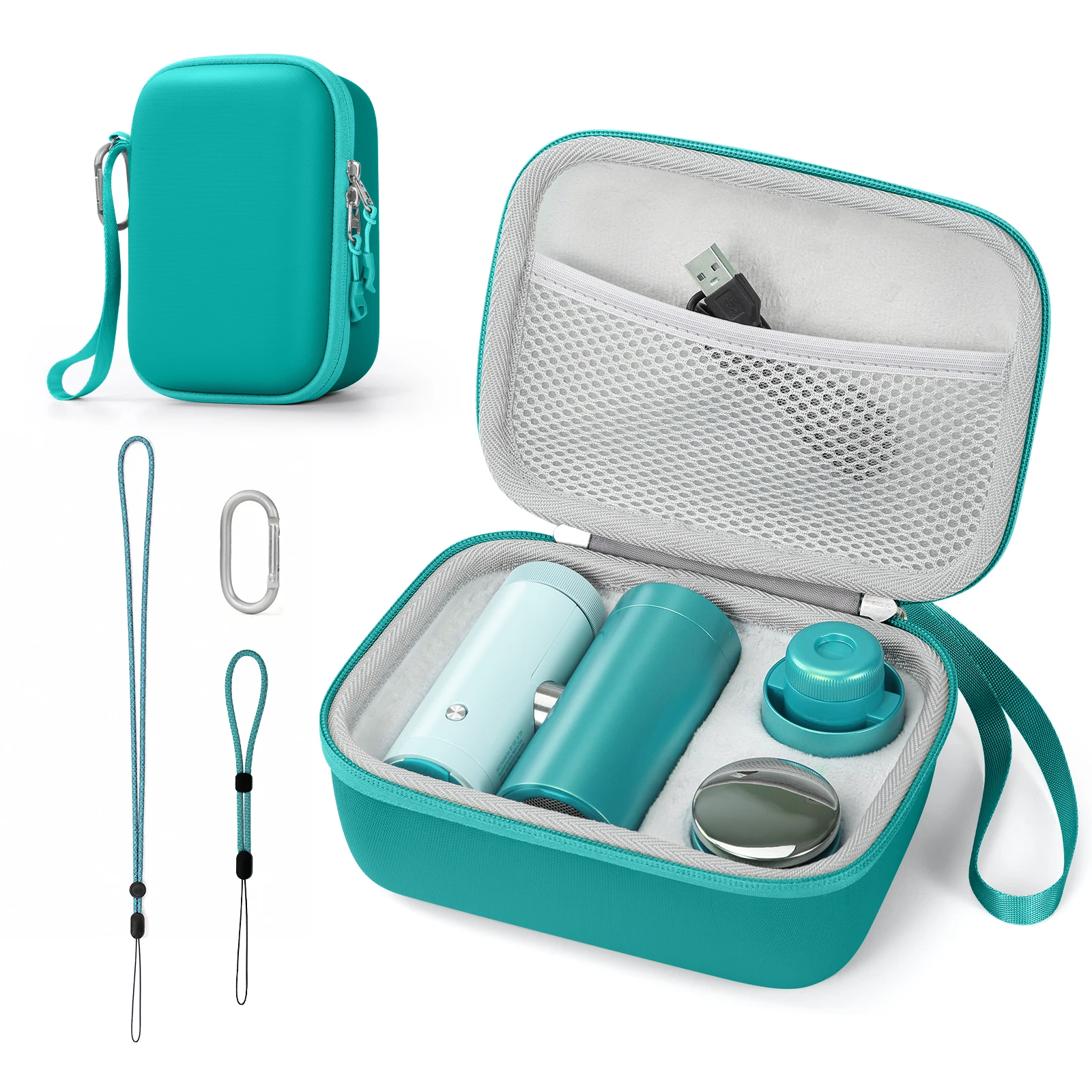 For Shark ChillPill Fan Storage Case with Wristlet & Carabiner Portable Storage Bag Hard Shell Protective Travel Case