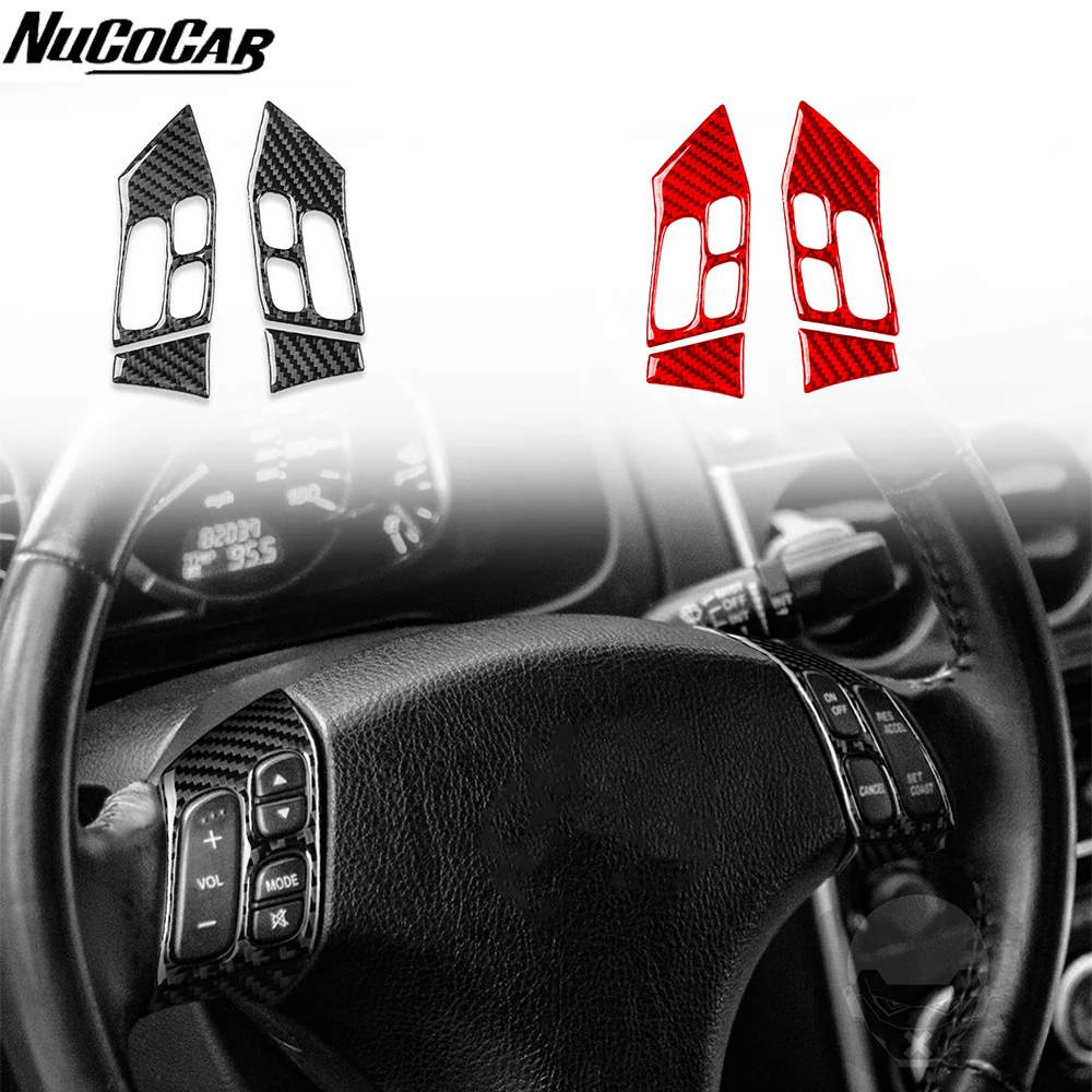 

For Mazda 3 Axela 2004-2009 Carbon Fiber Steering wheel control buttons panel Cover Car Accessories Interior Decorative Stickers