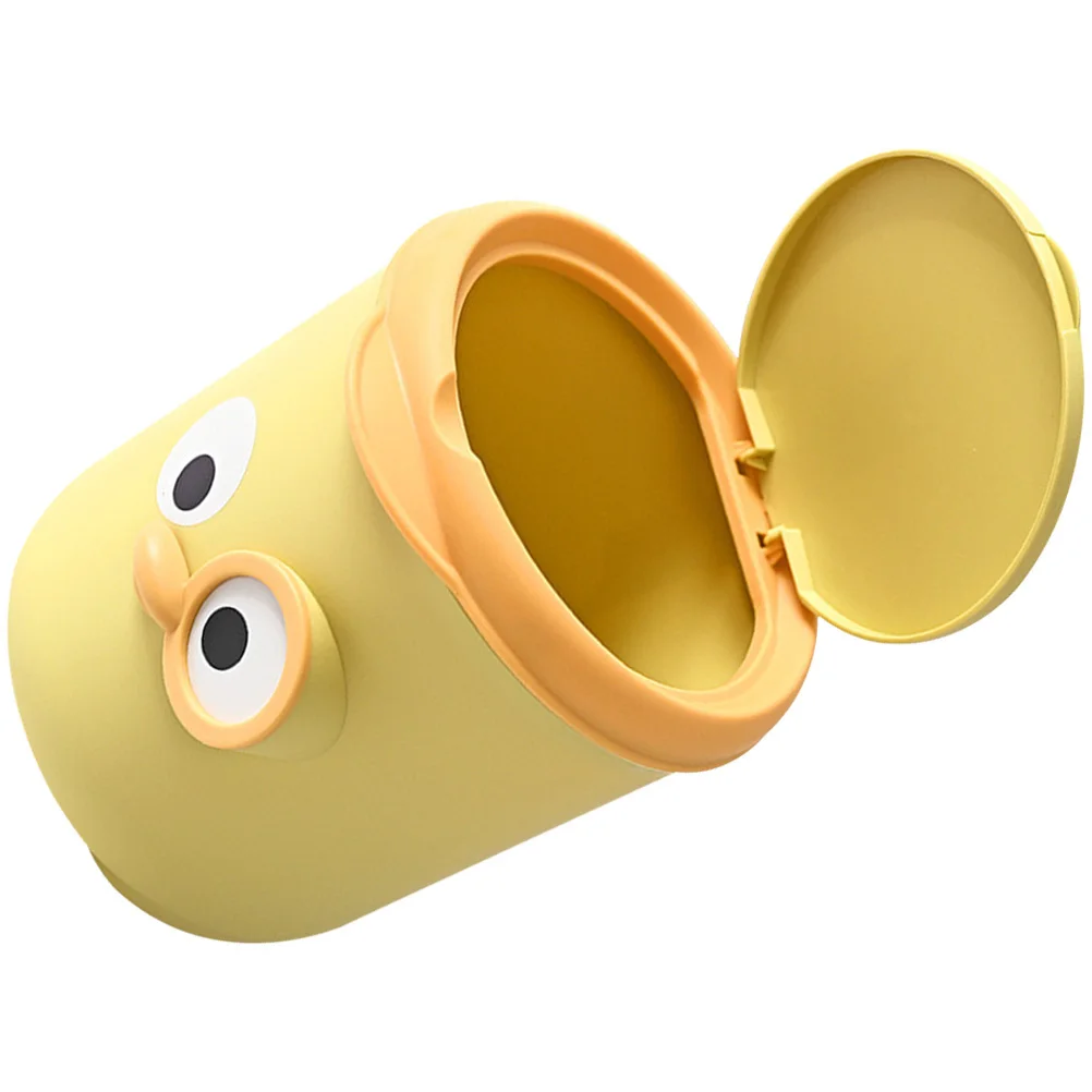 

Mini Desktop Trash Can with Lid Cartoon Small Garbage Bin Desktop Rubbish Basket Table Waste Container Cartoon Trashcan