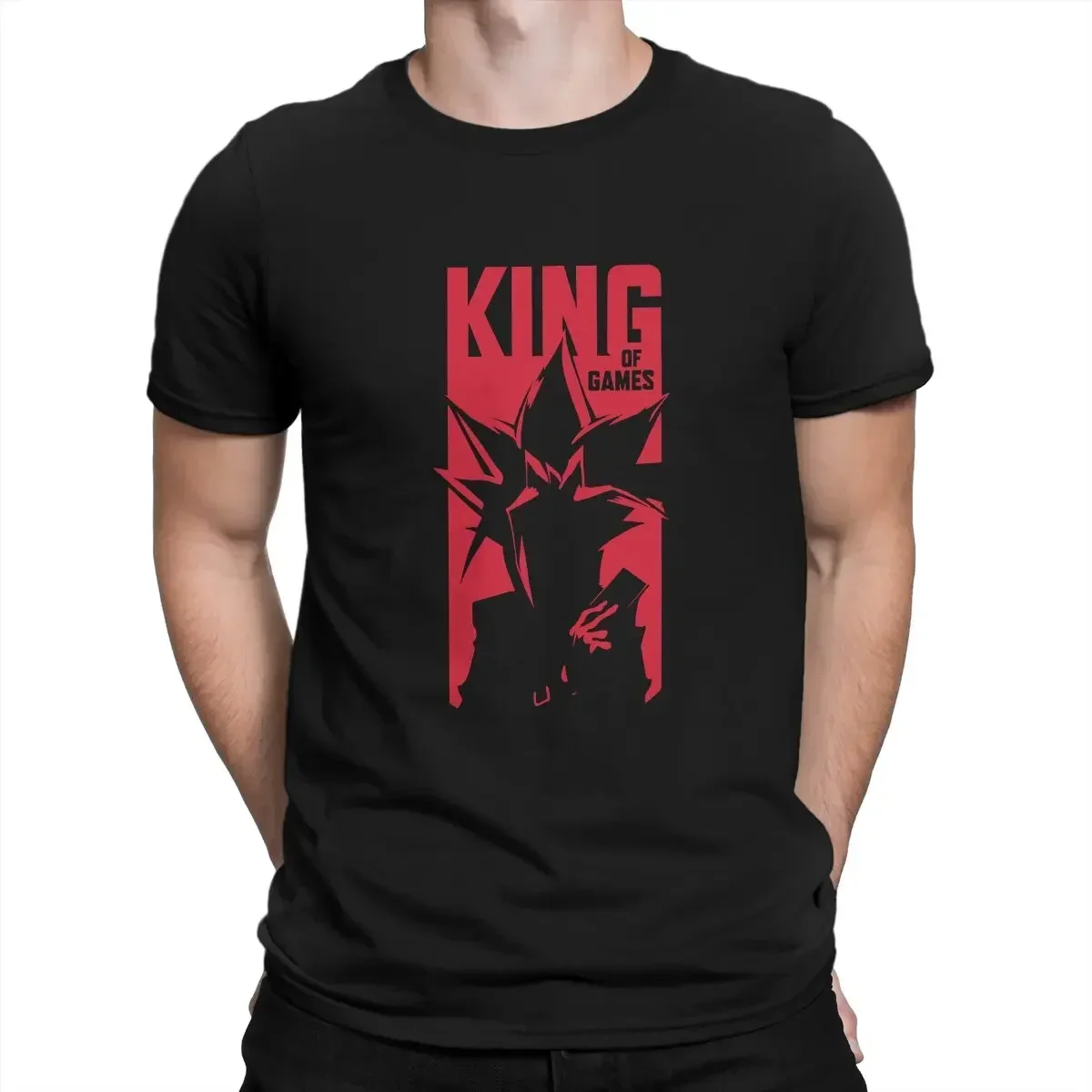 Yu Gi Oh Cartoon Anime Male Style Streetwear T Shirt Round Neck King Games Hipster Polyester TShirts manga vintage anime clothes