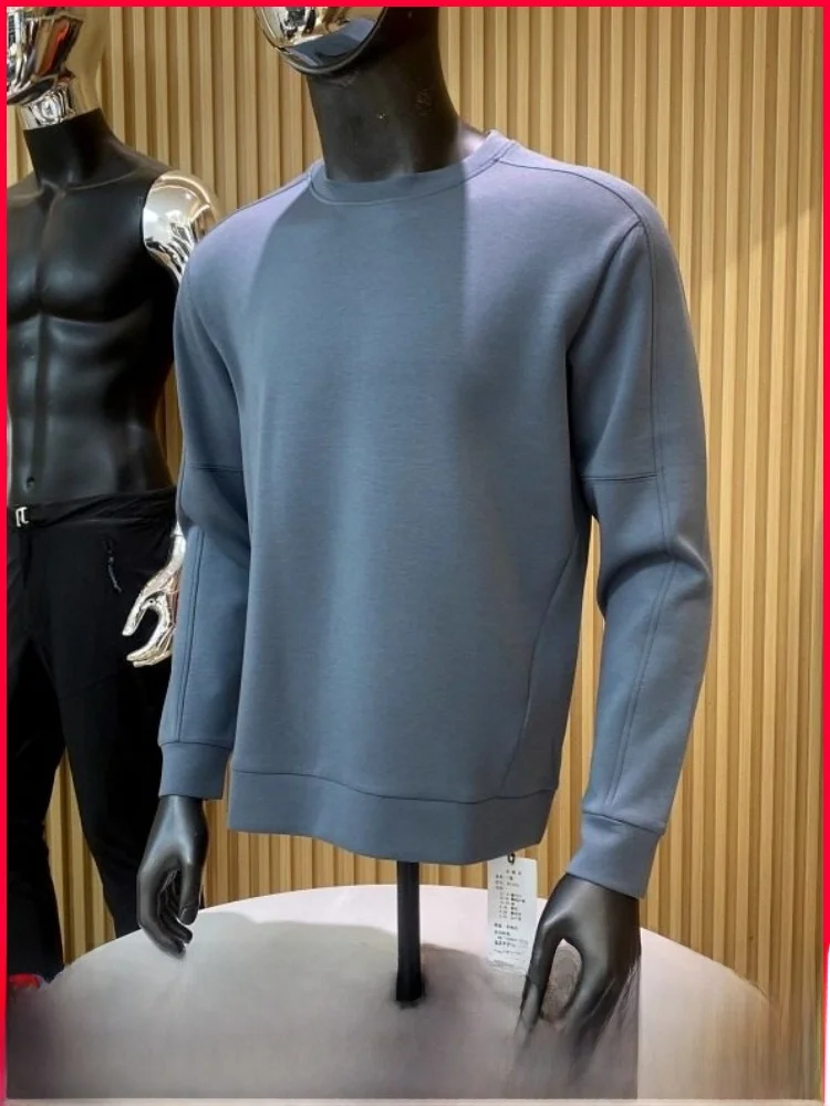 

Мужская повседневная толстовка свободного кроя из шерсти, модала и хлопка, теплая, модная, городская, с длинным рукавом, серия High-End