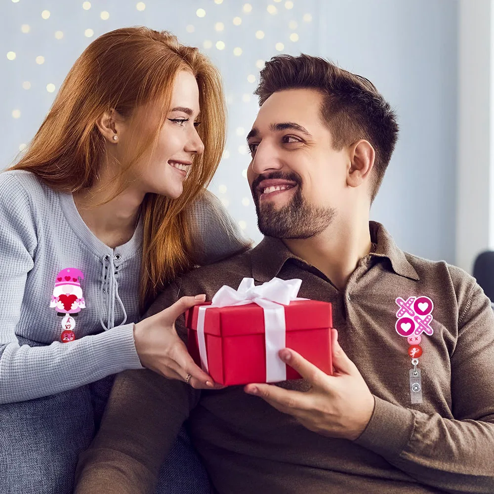 Badge Reel Key Retractable Buckle Rotating Alligator Clipid Holder Clip Beaded Key Retractable Buckle Easy-Pull Buckle  New